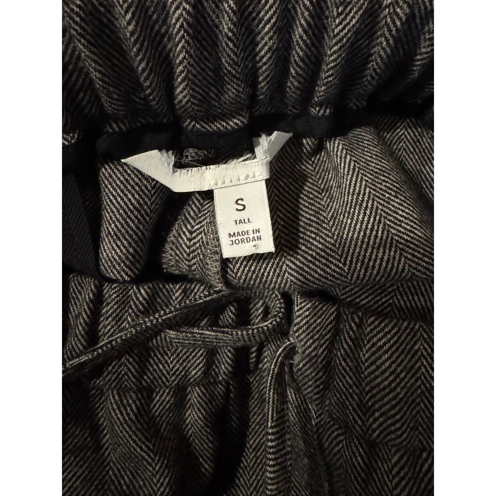 Banana Republic Wide Leg Flannel Drawstring Pull-On Pant Brown Herringbone ST - Picture 5 of 12